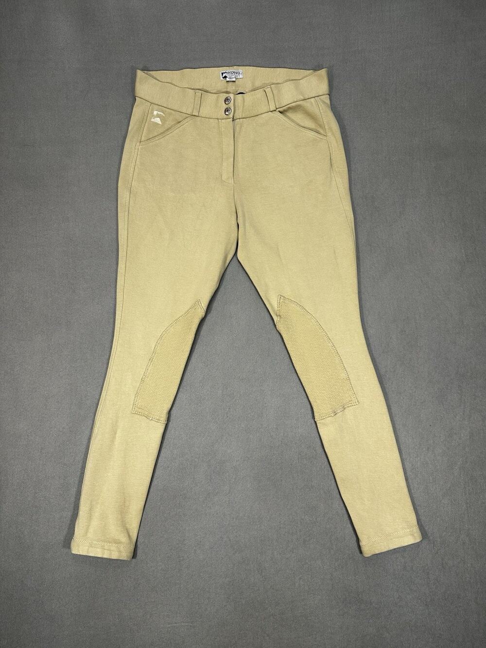 Riding Sport Women’s Breeches Size 32 Tan Knee Patch Equestrian Stretch